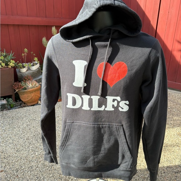 Port Authority Tops - I ❤️ DILFs Jet Black Hoodie